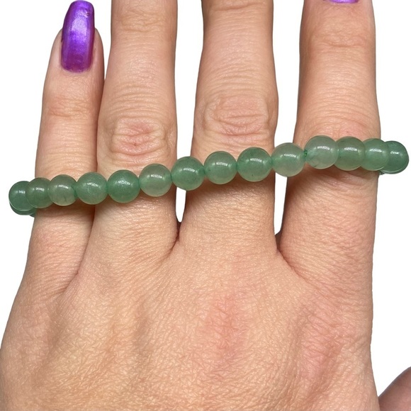6mm Green Aventurine Stretch Bracelet Beads Beaded Crystal Stone Gemstone Boho - Picture 4 of 6
